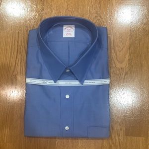 Brooks Brothers Size 18-36/37 Regular Fit Non-Iron Blue Shirt - NWT Never Worn